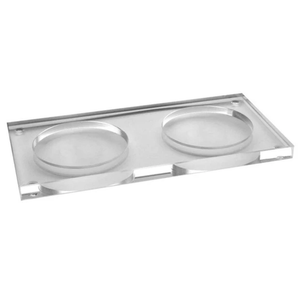 Sottobicchiere a forma di mulino di design Golspatz, vetro acrilico, 170 x 85 x 10 mm 