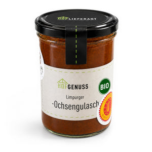 Bio Limpurger Ochsengulasch im Glas 420 g vom Hoflieferant Munz